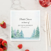 Brautparty Bergkiefern Seepromenade Serviette (Beispiel)