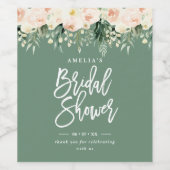 Brautparty bevorzugt Blumengeschenk Weinetikett (Einzelnes Label)