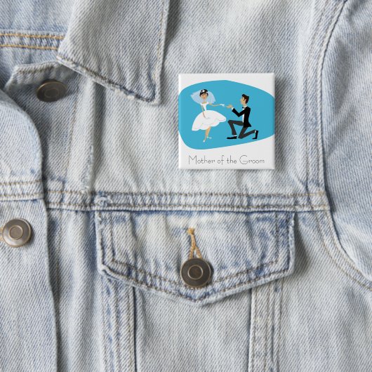 Brautparty Bevorzugung-Mutter des Bräutigams Button (Beispiel)