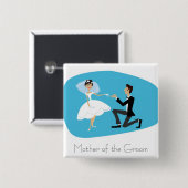 Brautparty Bevorzugung-Mutter des Bräutigams Button (Vorne & Hinten)