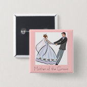 Brautparty Bevorzugung-Mutter des Button (Vorne & Hinten)