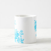 Brautparty-Bevorzugungs-Blumenkorb-Türkis Kaffeetasse (Mittel)