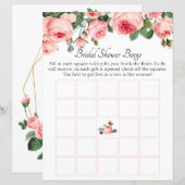 Brautparty Bingo Blushing Pink Rose (Vorne/Hinten)