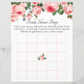 Brautparty Bingo Blushing Pink Rose (Vorderseite)