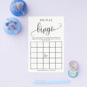 Brautparty Bingo Calligraphy Paper Game Card Flyer (Einzeln)