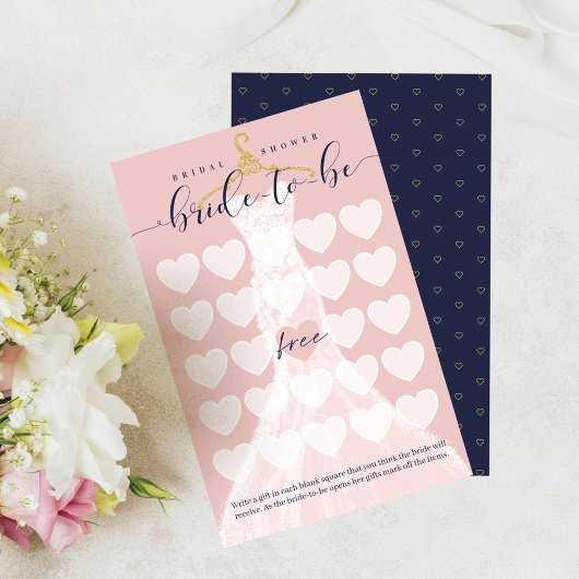 Brautparty Bingo Chic Wedding Dress Dusche Game