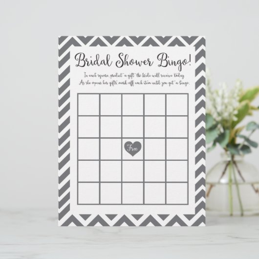 Brautparty Bingo Game (Stehend Vorderseite)