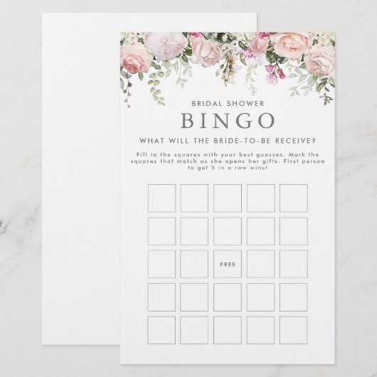 Brautparty Bingo Game (Vorne/Hinten)