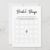 Brautparty Bingo Game Card Einladung (Vorderseite)