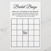 Brautparty Bingo Game Card Flyer (Vorne)