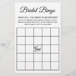 Brautparty Bingo Game Card Flyer