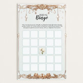 Brautparty Bingo Game Card Perlen Prosecco