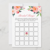 Brautparty Bingo Game Modernes Aquarellblumen (Vorderseite)