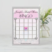 Brautparty Bingo Game Template Einladung (Stehend Vorderseite)