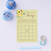 Brautparty Bingo Greenery Sonnenblumenspielkarte F Flyer (Einzeln)