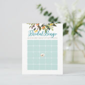 Brautparty Bingo Karten Robins Egal Blau (Stehend Vorderseite)