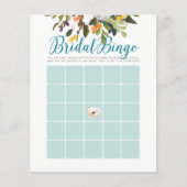 Brautparty Bingo Karten Robins Egal Blau (Vorderseite)