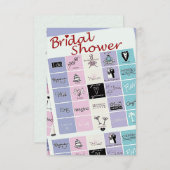 Brautparty-Bingo laden ein Einladung (Vorne/Hinten)