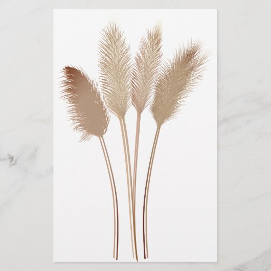 Brautparty Bingo Pampas Grass Game Card Flyer (Hinten)