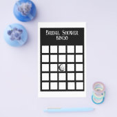 Brautparty Bingo Schwarz-Weiß Minimalistisch Flyer (Einzeln)