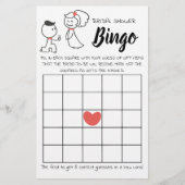 Brautparty Bingo Wedding Couple Game Card Flyer (Vorne)