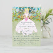 Brautparty Bird Cage Kissing Love Birds Einladung (Stehend Vorderseite)