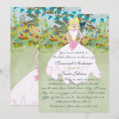 Brautparty Bird Cage Kissing Love Birds Einladung (Vorne/Hinten)