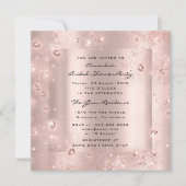 Brautparty Birthday Rose Crystals Foto Einladung (Vorderseite)