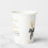 Brautparty "Black Bow Pearls" Pappbecher (Rechts)