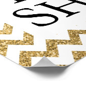 Brautparty Black & Gold Poster (Ecke)