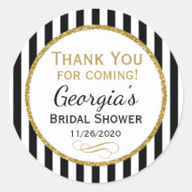 Brautparty Black Stripe Vielen Dank für die Tags