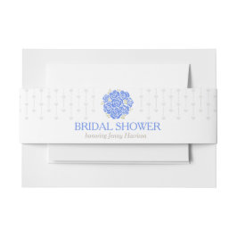 Brautparty-Blau-Rose Graues Herzbauchband Einladungsbanderole