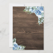 Brautparty blaue Cowgirl Stiefel florale rustikale Einladung (Rückseite)