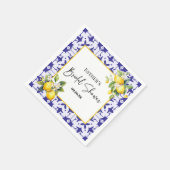 Brautparty Blauer Mittelmeerraum Serviette (Ecke)