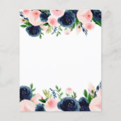 Brautparty Blauer Rosa Einladung Flyer (Hinten)