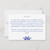 Brautparty "Blaues Mittelmeer" Dankeskarte (Rückseite)