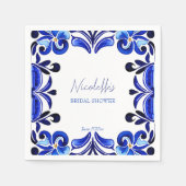 Brautparty "Blaues Mittelmeer" Serviette (Vorderseite)