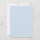 Brautparty | Blaues und Lila Wasserfarbenblühen Einladung (Rückseite)