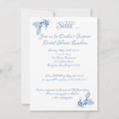 Brautparty, blaues Wasser Einladung (Vorderseite)