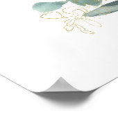 BRAUTPARTY BLAUSH BLUSH FLORAL WATERCOLOR WILLKOMM POSTER (Ecke)