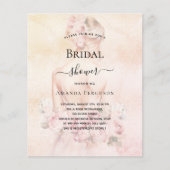 Brautparty-Blonde-Braut-Rose Einladung (Vorderseite)