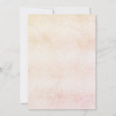 Brautparty blonde Braut Rose Gold Luxus Einladung (Rückseite)