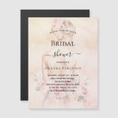 Brautparty blonde Braut Rose Gold Luxus Magneteinladung (Vorne/Hinten)