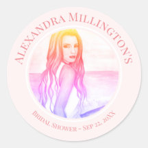 Brautparty Blonde Hair Girl am Strand