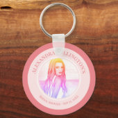 Brautparty Blonde Hair Girl auf dem Beach Circle Schlüsselanhänger (Vorderseite)