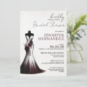 Brautparty Bloom Dahlia Einladung (Stehend Vorderseite)