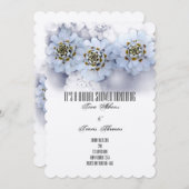 Brautparty Blossoms Party Familienfreunde Gäste Einladung (Vorne/Hinten)