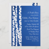 Brautparty Blue Birch Tree Einladung (Vorne/Hinten)