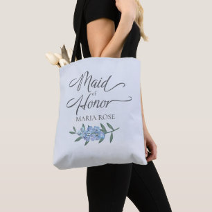 Brautparty Blue Floral Trauzeugin Custom Tasche