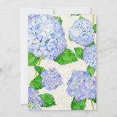 Brautparty Blue Hydrangea Lace Floral Formal Einladung (Rückseite)